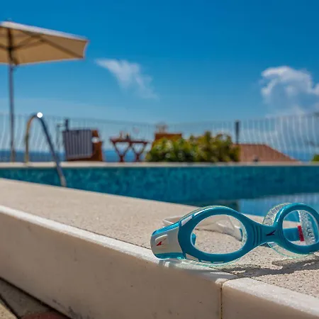 Daire Mediterranes Mit Meerblick, Privatpool, Bbq, Garage, Waschmaschine *