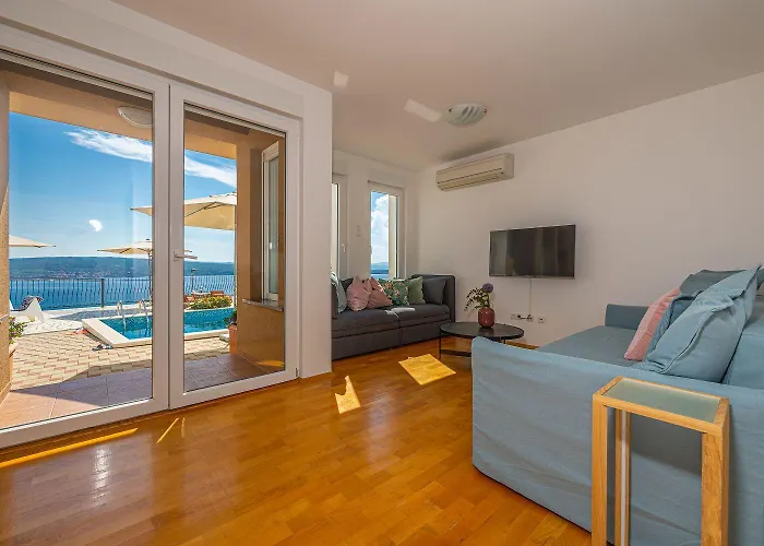 Mediterranes Mit Meerblick, Privatpool, Bbq, Garage, Waschmaschine Crikvenica
