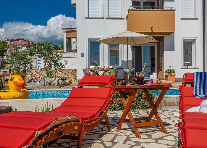 Appartamento Mediterranes Mit Meerblick, Privatpool, Bbq, Garage, Waschmaschine