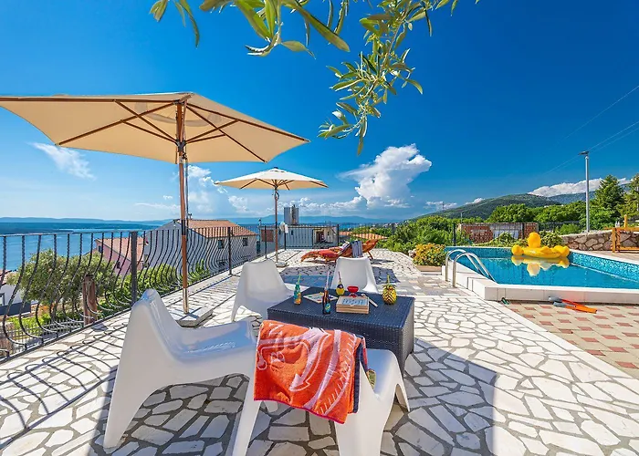 Mediterranes Mit Meerblick, Privatpool, Bbq, Garage, Waschmaschine Crikvenica